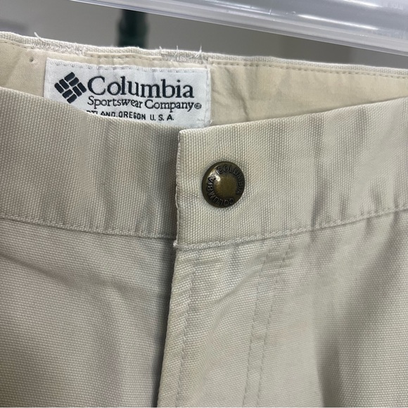 COLUMBIA Men's Classic Tan Pants Cargo Pants Cotton size 32 x 32 - Picture 5 of 9